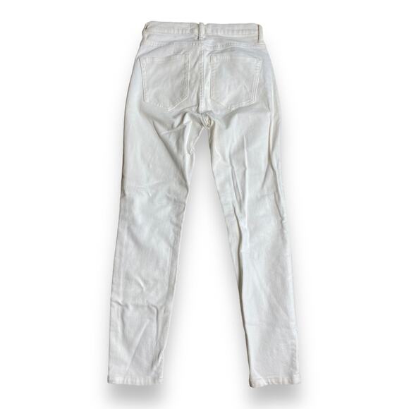 EVERLANE JEANS 25 BONE WHITE HIGH RISE RELAXED ANKLE SLIM SKINNY PREPPY CASUAL - Picture 2 of 7